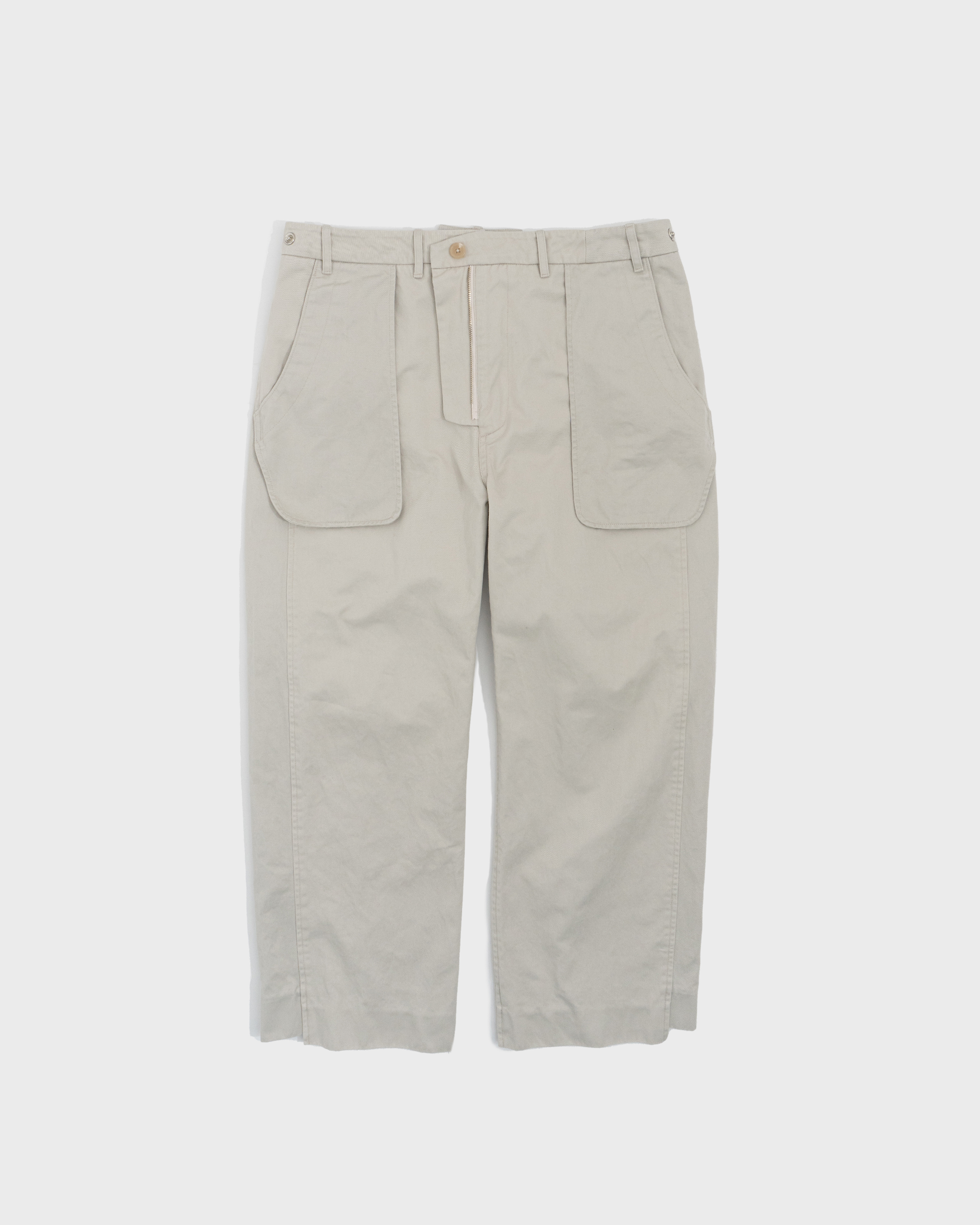 Deconstructed Chino Pants Light Grey